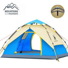 Hydraulic Automatic Windproof Waterproof Double Layer Tent 3-4 person Tents Ultralight Outdoor Hiking Camping Tent Picnic Tents