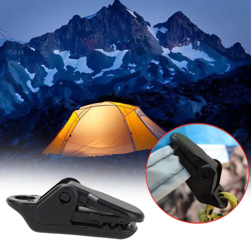 10Pcs Tent Awning Clip Clamp Tarp Set Tarpaulin Clip Snap Tent Camping Hiking Survival Tighten Tool Emergency Gear