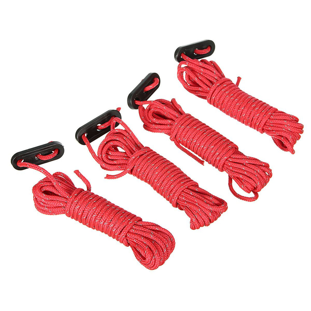 4pcs*4m Multifunction Tent Rope Reflective At Night Tent Accessories Outdoor Sports Camping Hiking Nylon rope tent accessories