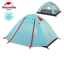 NatureHike 3-4 Person Tent New Arrived 3 season 210*160*115 cm Double Layer Outdoor Camping Hike Travel Play Tent  Aluminum Pole