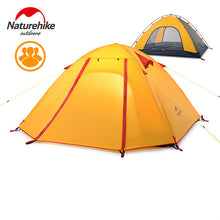 NatureHike 3-4 Person Tent New Arrived 3 season 210*160*115 cm Double Layer Outdoor Camping Hike Travel Play Tent  Aluminum Pole
