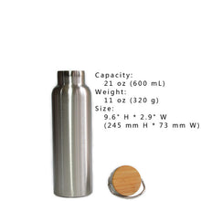 Stainless Steel Thermos Double Wall Vacuum Insulated Water Bottles Flasks Mugs Cups Tumblers,  with Bamboo Cap, BPA Free