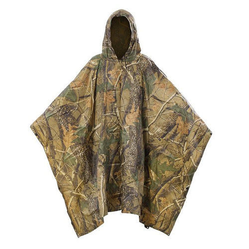 Multifunction Military Raincoat Men&Women's Raincover Perfect for Hiking Hunting Camping as poncho Awning shelter ground sheet