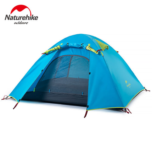 NatureHike 3-4 Person Tent New Arrived Double Layer Outdoor Camping Hike Travel Tent Aluminum Pole NH Camping Tents