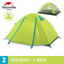 NatureHike 3-4 Person Tent New Arrived Double Layer Outdoor Camping Hike Travel Tent Aluminum Pole NH Camping Tents