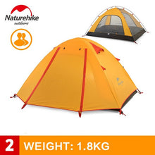 NatureHike 3-4 Person Tent New Arrived Double Layer Outdoor Camping Hike Travel Tent Aluminum Pole NH Camping Tents