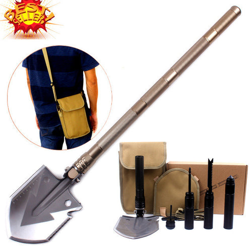 2016 Hot  selling  Professional Military Tactical Multifunction Shovel Outdoor Camping Survival Folding Spade Tool Equipment