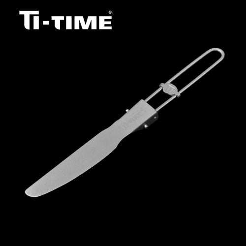 Ti-time Outdoor Camping Titanium Cooking Picnic Knife Foldable Cutlery Stainless Durable tent outside portable Super ULTRA LIGHT