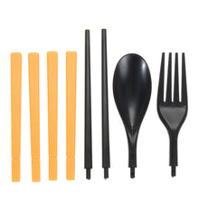 Protable Outdoor Camping Picnic Tableware Eco-friendly ABS Folding Spoon Chopsticks Fork Travel Cooking Tools Storage Box