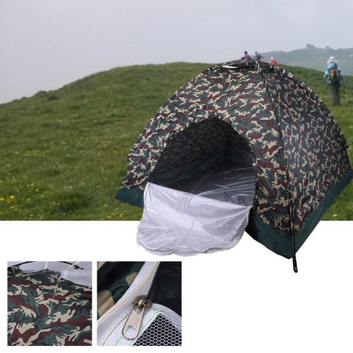 4-person large space camping hiking tent high quality outdoor waterproof picnic climbing tent Camouflage beach fishing tent