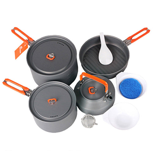 4-5 Person Camping Cooking Set Outdoor Camping Hiking Team Picnic Cooking Cookware Sets Aluminum Alloy Fire Maple Feast-4 1014g