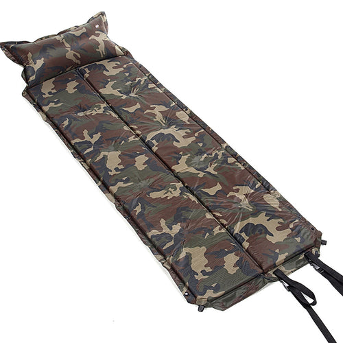 Self Inflating Mattress Pad Foldable Camping Mat Hiking Pad Outing Picnic Napping Moistur-proof Sleeping Bag Military 185cm NEW